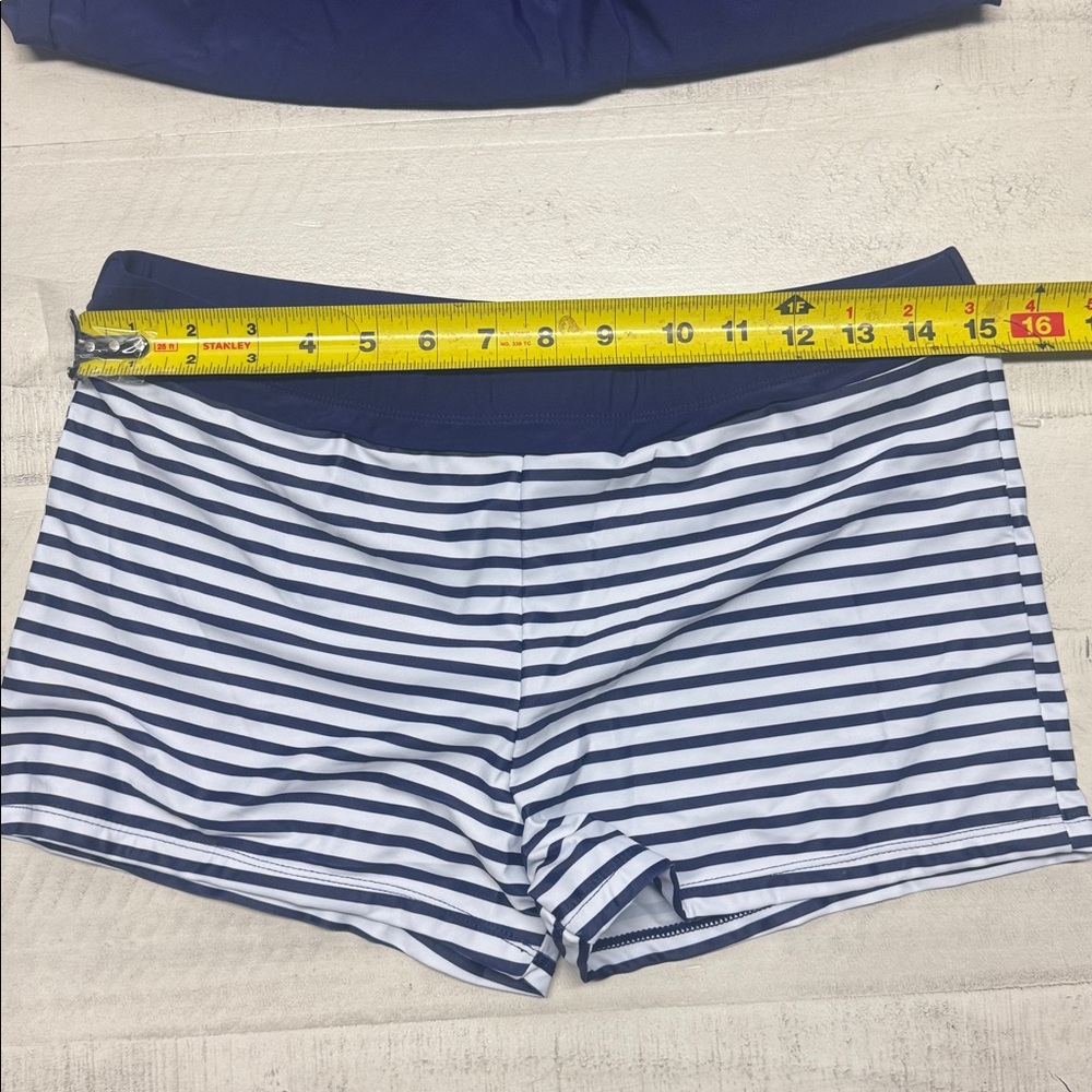 Blouson Double Up Tankini Top with boys shorts Two Piece Bathing Suits swimsuit - Picture 6 of 11